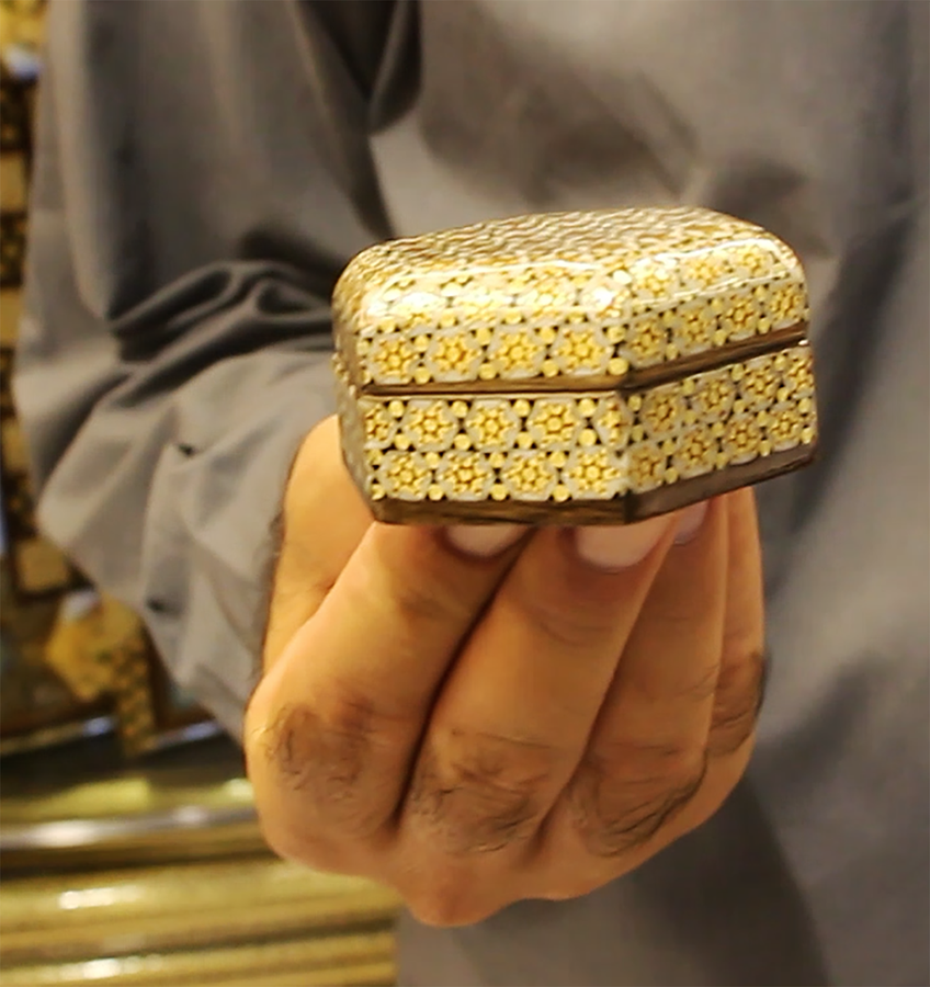 Persian inlaying handmade (Kahtam) Jewelry Ring box 5 cm Taha